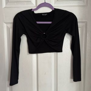 Cute long sleeve crop top